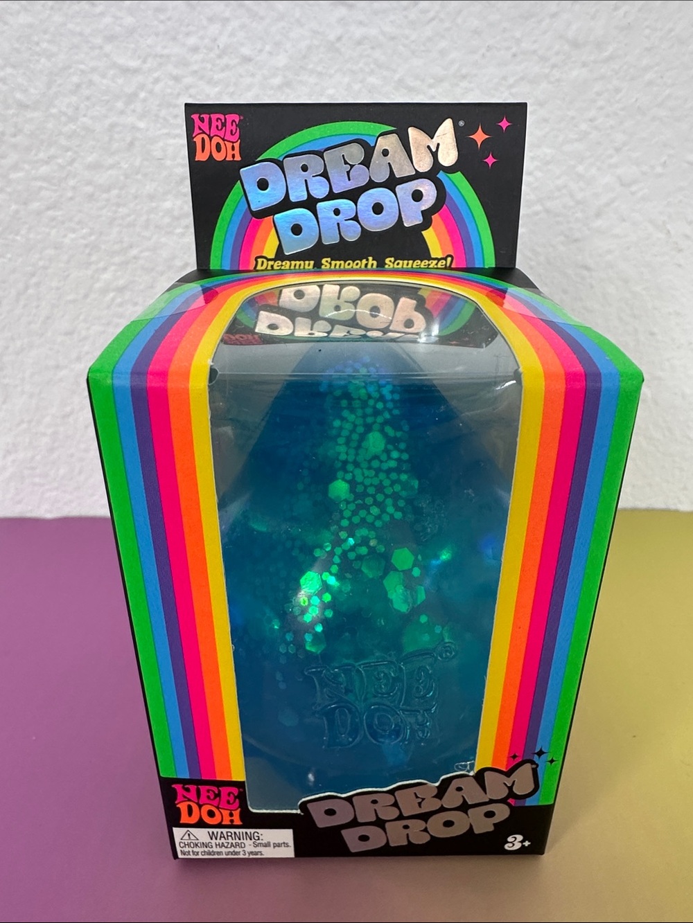 NeeDoh DREAM DROP Blue Sparkle Sensory Squishy Viral Fidget Toy AUTHENTIC